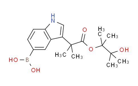 CAS No. 2304634-60-2, (3-(1-((3-Hydroxy-2,3-dimethylbutan-2-yl)oxy)-2-methyl-1-oxopropan-2-yl)-1H-indol-5-yl)boronic acid