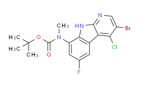 CAS No. 2395766-78-4, tert-Butyl (3-bromo-4-chloro-6-fluoro-9H-pyrido[2,3-b]indol-8-yl)(methyl)carbamate