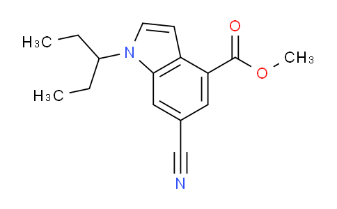 CAS No. 2444009-48-5, Methyl 6-cyano-1-(pentan-3-yl)-1H-indole-4-carboxylate
