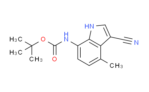 CAS No. 289483-86-9, tert-Butyl (3-cyano-4-methyl-1H-indol-7-yl)carbamate
