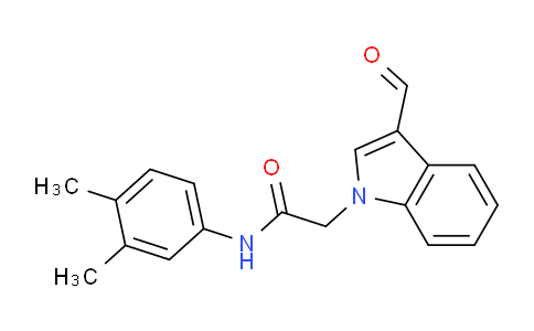 CAS No. 328974-17-0, N-(3,4-Dimethylphenyl)-2-(3-formyl-1H-indol-1-yl)acetamide