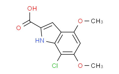 CAS No. 383133-32-2, 7-Chloro-4,6-dimethoxy-1H-indole-2-carboxylic acid