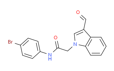CAS No. 384352-97-0, N-(4-Bromophenyl)-2-(3-formyl-1H-indol-1-yl)acetamide