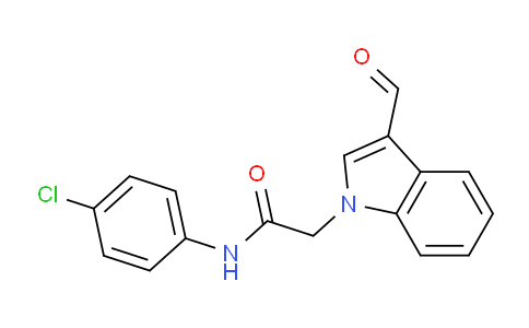 CAS No. 385392-72-3, N-(4-Chlorophenyl)-2-(3-formyl-1H-indol-1-yl)acetamide