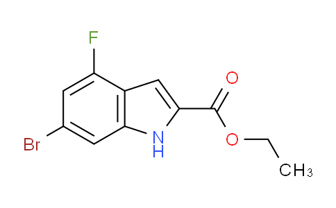 CAS No. 396075-55-1, Ethyl 6-bromo-4-fluoro-1H-indole-2-carboxylate