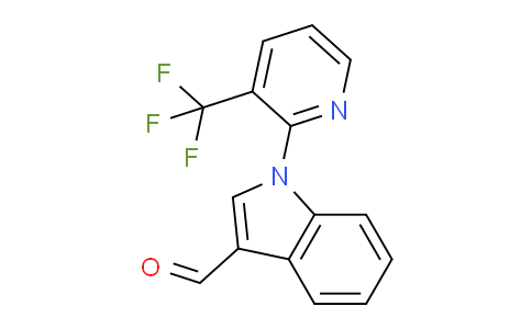 CAS No. 477848-00-3, 1-(3-(Trifluoromethyl)pyridin-2-yl)-1H-indole-3-carbaldehyde
