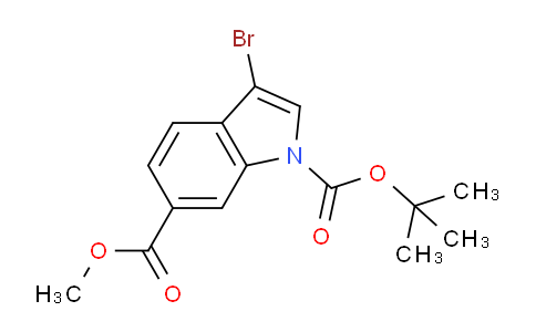 CAS No. 479552-81-3, 1-tert-Butyl 6-methyl 3-bromo-1H-indole-1,6-dicarboxylate