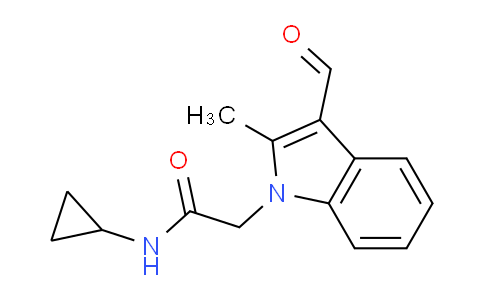 CAS No. 499111-62-5, N-Cyclopropyl-2-(3-formyl-2-methyl-1H-indol-1-yl)acetamide