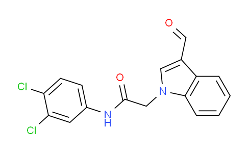 CAS No. 500268-18-8, N-(3,4-Dichlorophenyl)-2-(3-formyl-1H-indol-1-yl)acetamide