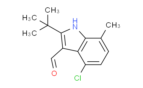 CAS No. 590347-84-5, 2-(tert-Butyl)-4-chloro-7-methyl-1H-indole-3-carbaldehyde