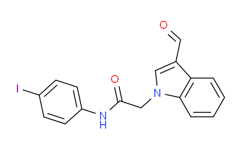 CAS No. 592546-22-0, 2-(3-Formyl-1H-indol-1-yl)-N-(4-iodophenyl)acetamide