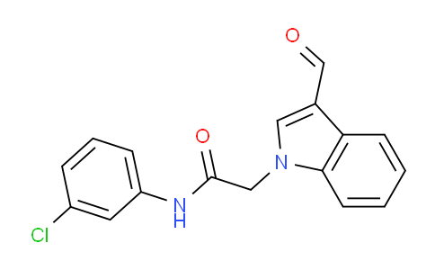 CAS No. 592546-67-3, N-(3-Chlorophenyl)-2-(3-formyl-1H-indol-1-yl)acetamide