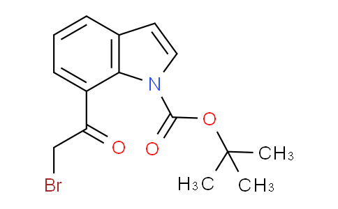 CAS No. 668276-23-1, tert-Butyl 7-(2-bromoacetyl)-1H-indole-1-carboxylate