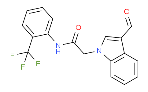 CAS No. 692280-64-1, 2-(3-Formyl-1H-indol-1-yl)-N-(2-(trifluoromethyl)phenyl)acetamide
