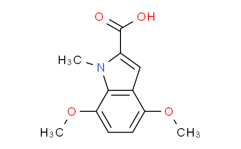 CAS No. 858752-95-1, 4,7-Dimethoxy-1-methyl-1H-indole-2-carboxylic acid