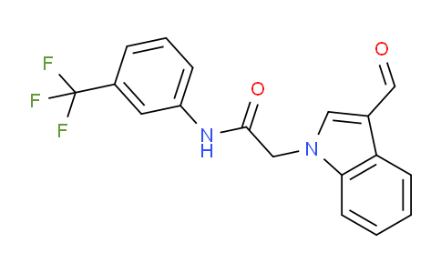CAS No. 862785-72-6, 2-(3-Formyl-1H-indol-1-yl)-N-(3-(trifluoromethyl)phenyl)acetamide