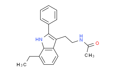CAS No. 881040-88-6, N-(2-(7-Ethyl-2-phenyl-1H-indol-3-yl)ethyl)acetamide