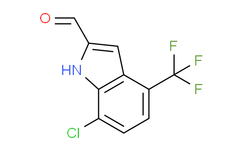 CAS No. 883522-93-8, 7-Chloro-4-(trifluoromethyl)-1H-indole-2-carbaldehyde