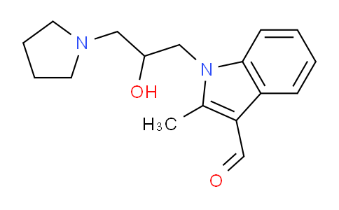CAS No. 883543-75-7, 1-(2-Hydroxy-3-(pyrrolidin-1-yl)propyl)-2-methyl-1H-indole-3-carbaldehyde