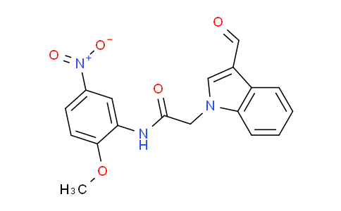 CAS No. 886499-34-9, 2-(3-Formyl-1H-indol-1-yl)-N-(2-methoxy-5-nitrophenyl)acetamide
