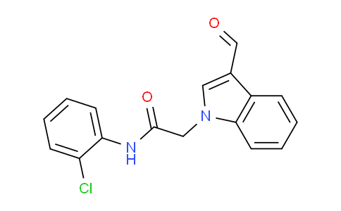 CAS No. 886499-56-5, N-(2-Chlorophenyl)-2-(3-formyl-1H-indol-1-yl)acetamide