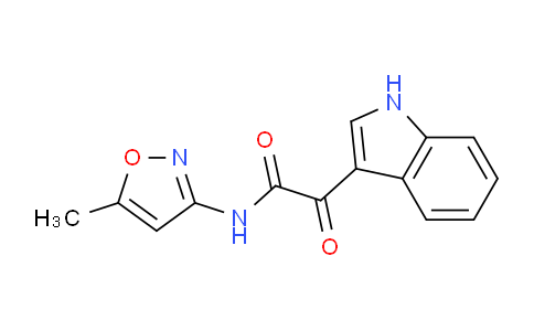 CAS No. 893783-88-5, 2-(1H-Indol-3-yl)-N-(5-methylisoxazol-3-yl)-2-oxoacetamide