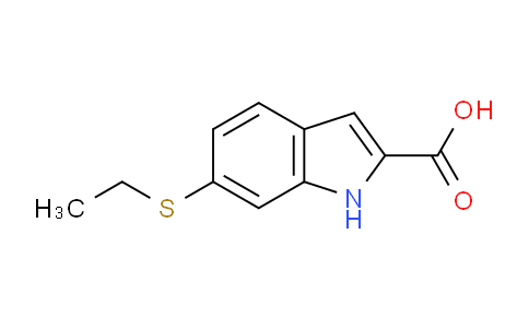 CAS No. 910443-11-7, 6-(Ethylthio)-1H-indole-2-carboxylic acid
