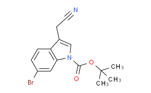 CAS No. 1613335-06-0, 1H-Indole-1-carboxylic acid, 6-bromo-3-(cyanomethyl)-, 1,1-dimethylethyl ester
