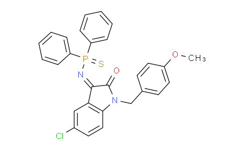 CAS No. 1809076-21-8, (Z)-N-(5-chloro-1-(4-methoxybenzyl)-2-oxoindolin-3-ylidene)-P,P-diphenylphosphinothioic amide