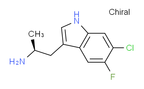 CAS No. 1193314-86-1, (2S)-1-(6-chloro-5-fluoro-1H-indol-3-yl)propan-2-amine
