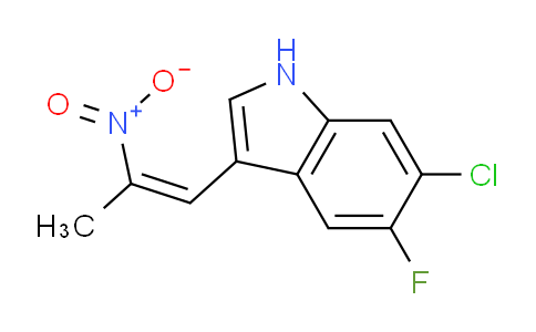 CAS No. 1458665-11-6, (Z)-6-chloro-5-fluoro-3-(2-nitroprop-1-en-1-yl)-1H-indole