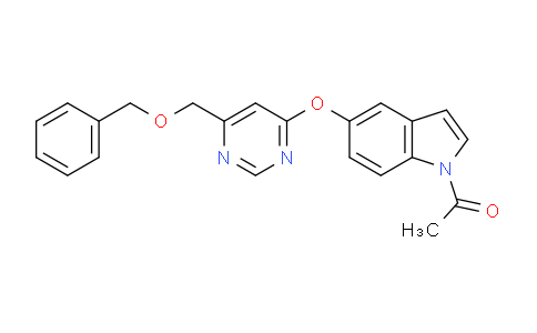 CAS No. 1637434-74-2, 1-(5-((6-((benzyloxy)methyl)pyrimidin-4-yl)oxy)-1H-indol-1-yl)ethan-1-one