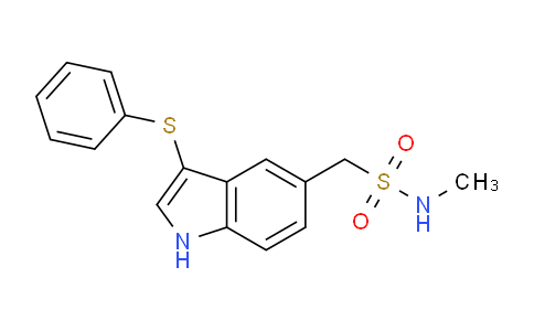 CAS No. 103654-21-3, N-methyl-1-(3-phenylsulfanyl-1H-indol-5-yl)methanesulfonamide