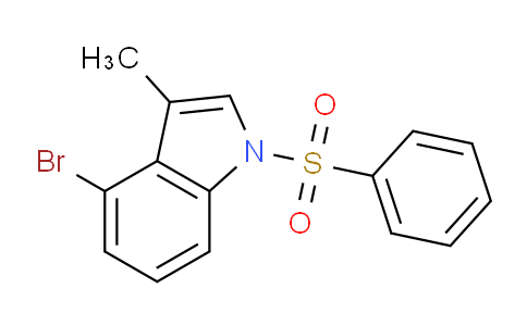 CAS No. 1001394-89-3, 4-bromo-3-methyl-1-(phenylsulfonyl)-1H-indole