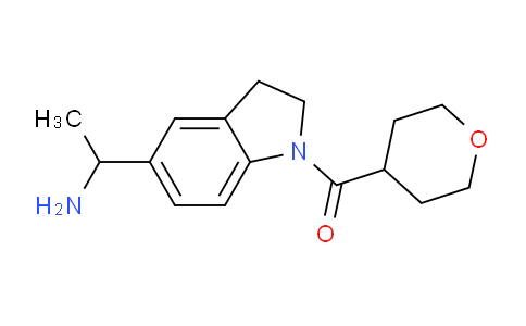 CAS No. 2166617-06-5, (5-(1-AMINOETHYL)INDOLIN-1-YL)(TETRAHYDRO-2H-PYRAN-4-YL)METHANONE