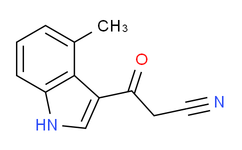 CAS No. 1020091-69-3, 3-(4-Methyl-1H-indol-3-yl)-3-oxopropanenitrile