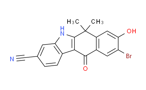 CAS No. 1256579-06-2, 9-broMo-8-hydroxy-6,6-diMethyl-11-oxo-6,11-dihydro-5H-benzo[b]carbazole-3-carbonitrile