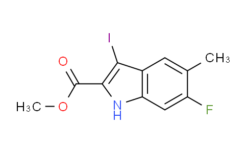 CAS No. 1126423-38-8, methyl 6-fluoro-3-iodo-5-methyl-1H-indole-2-carboxylate