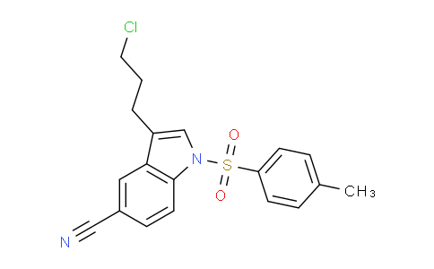 CAS No. 2306261-63-0, 3-(3-chloropropyl)-1-(p-tolylsulfonyl)indole-5-carbonitrile
