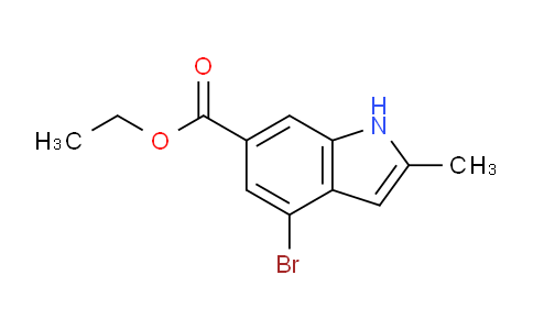 CAS No. 1638772-12-9, ethyl 4-bromo-2-methyl-1H-indole-6-carboxylate