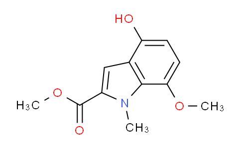 CAS No. 1431633-90-7, methyl 4-hydroxy-7-methoxy-1-methyl-1H-indole-2-carboxylate