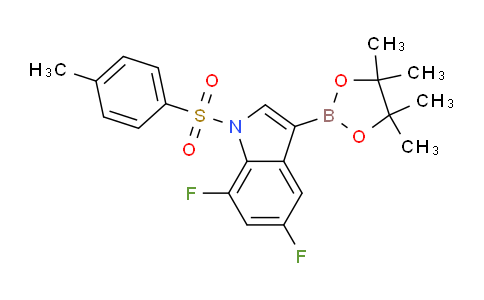 CAS No. 1878207-49-8, 5,7-difluoro-1-(4-methylbenzenesulfonyl)-3-(tetramethyl-1,3,2-dioxaborolan-2-yl)-1H-indole