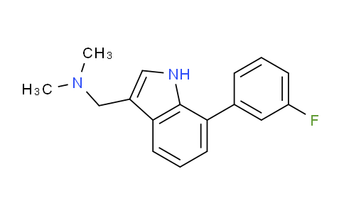 CAS No. 1214377-54-4, (7-(3-Fluorophenyl)-1H-indol-3-yl)-N,N-dimethylmethanamine