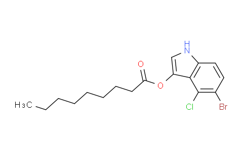 CAS No. 133950-77-3, Nonanoic acid,5-bromo-4-chloro-1H-indol-3-yl ester