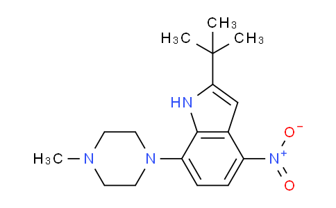 CAS No. 1020722-21-7, 2-(tert-Butyl)-7-(4-methylpiperazin-1-yl)-4-nitro-1H-indole