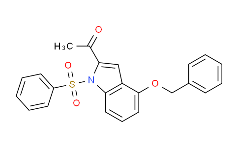 CAS No. 889675-05-2, 1-(4-(benzyloxy)-1-(phenylsulfonyl)-1H-indol-2-yl)ethan-1-one