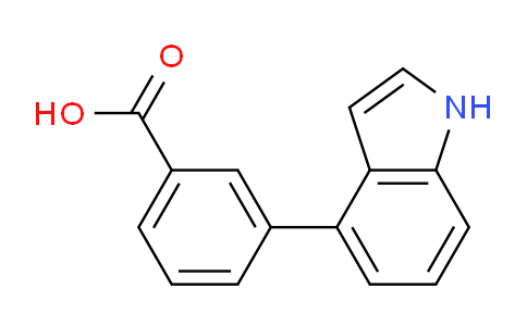 CAS No. 442562-80-3, 3-(1H-indol-4-yl)benzoic acid
