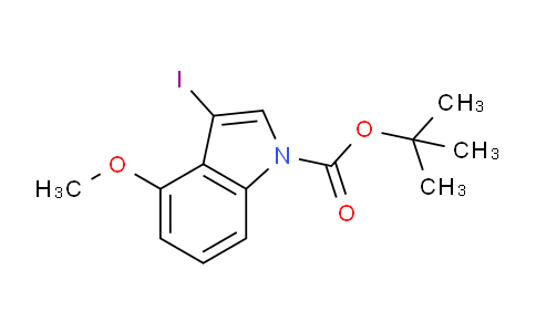 CAS No. 1309365-09-0, tert-butyl 3-iodo-4-methoxy-1H-indole-1-carboxylate