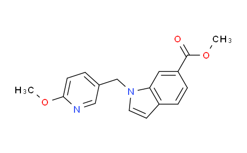 CAS No. 1191905-07-3, methyl 1-((6-methoxypyridin-3-yl)methyl)-1H-indole-6-carboxylate