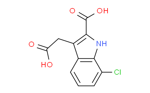 CAS No. 132623-12-2, 3-(carboxymethyl)-7-chloro-1H-indole-2-carboxylic acid